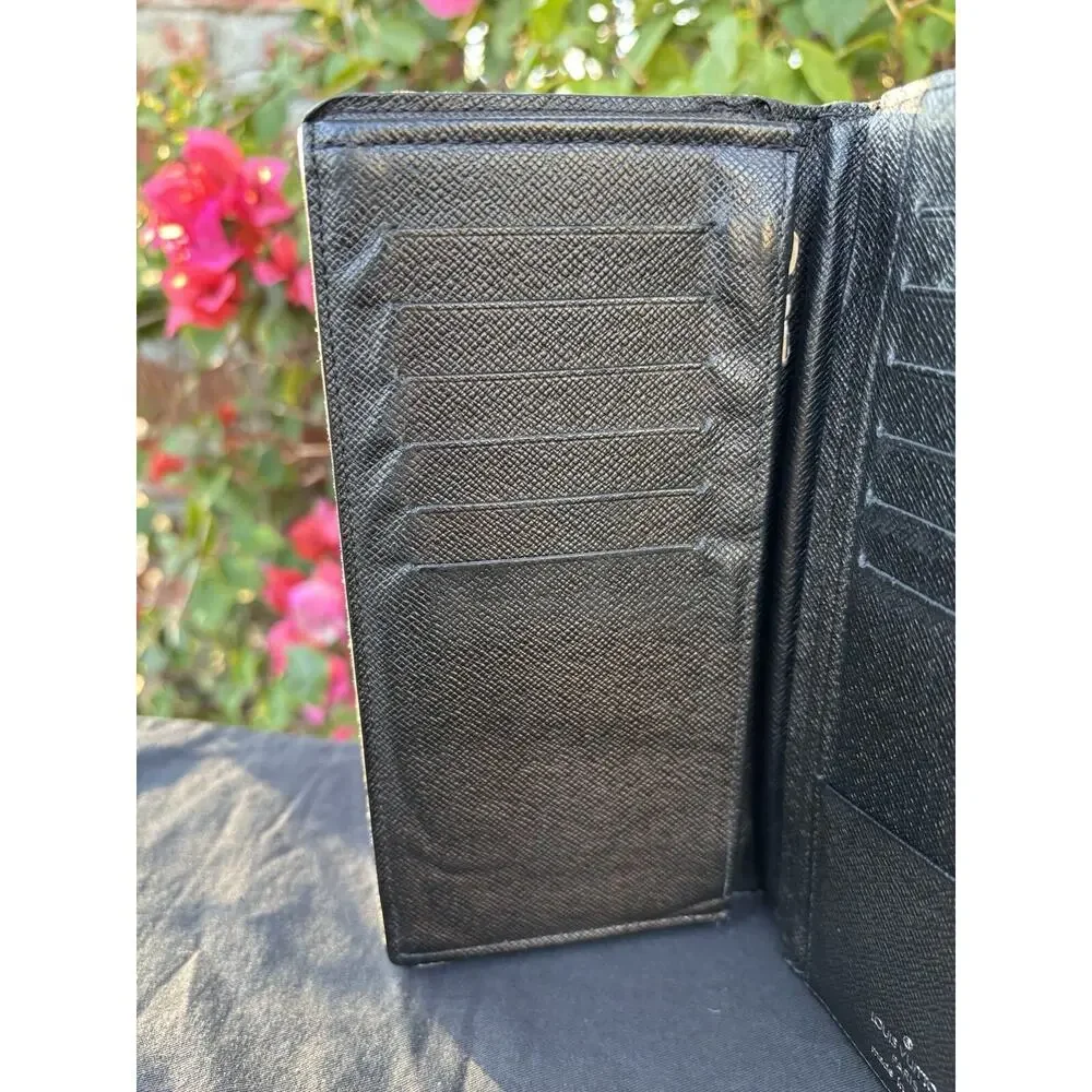 Louis Vuitton Damier Graphite Continental Brazza Long Bifold Wallet Black